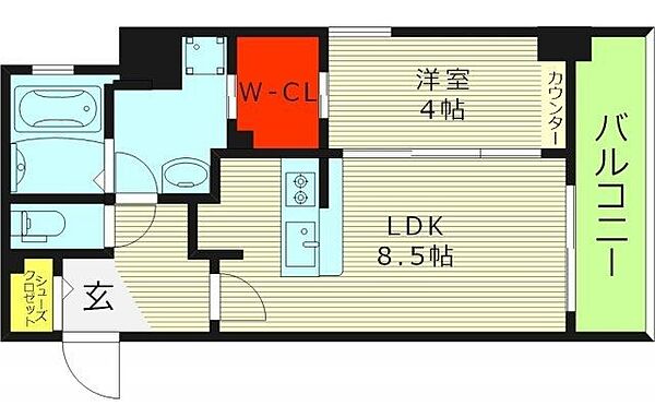 アーバンカーサ蒲生 ｜大阪府大阪市城東区蒲生３丁目(賃貸マンション1LDK・3階・36.18㎡)の写真 その2