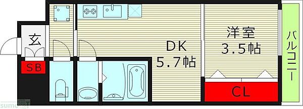 アプリーレ阿波座南 ｜大阪府大阪市西区立売堀６丁目(賃貸マンション1DK・10階・24.69㎡)の写真 その2