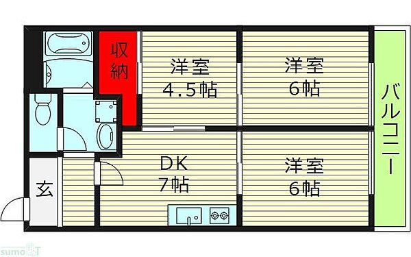 ホワイトシャンボール ｜大阪府大阪市鶴見区今津南１丁目(賃貸マンション3DK・1階・50.60㎡)の写真 その1