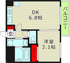 大阪府大阪市淀川区東三国２丁目（賃貸マンション1DK・9階・25.53㎡） その2