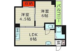 大阪府大阪市城東区古市１丁目（賃貸マンション2LDK・2階・43.90㎡） その2