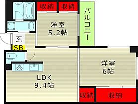 大阪府大阪市都島区毛馬町２丁目（賃貸マンション2LDK・5階・52.83㎡） その2