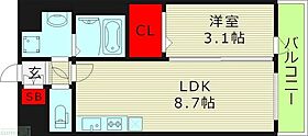 大阪府大阪市東成区大今里４丁目（賃貸マンション1LDK・8階・31.28㎡） その2