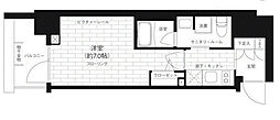 東急東横線 横浜駅 徒歩8分の賃貸マンション 3階1Kの間取り