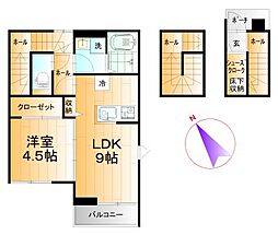 アメニティA 1LDKの間取図画像
