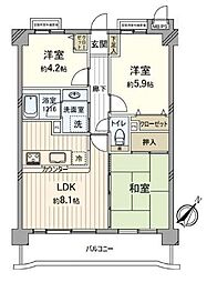 ライオンズマンション大宮堀の内 3LDKの間取図画像