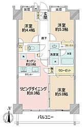 ライオンズマンション本川越駅前 3LDKの間取図画像