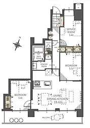 アストレア川越 2SLDKの間取図画像