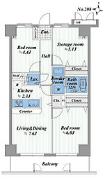 間取図画像 2SLDK