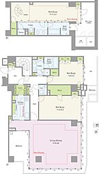 プレミスト南平台 3LDKの間取図画像