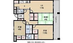 リバーサイド隅田セントラルタワー 3LDKの間取図画像