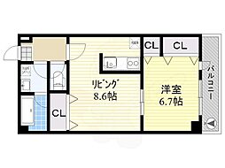 ランドプラス八広 1LDKの間取図画像