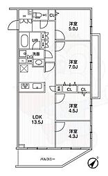 LIME RESIDENCE HIKIFUNE 4LDKの間取図画像