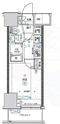 フェルクルールプレスト青戸 1Kの間取図画像