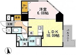 AREA385 1LDKの間取図画像