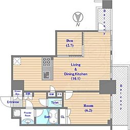 グランハイツ錦糸町 1SLDKの間取図画像