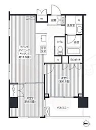 グランハイツ錦糸町 2LDKの間取図画像