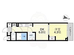 LIME RESIDENCE HIKIFUNE 1DKの間取図画像