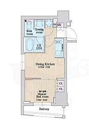 ラクレイス曳舟 1DKの間取図画像