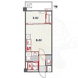 ウィルテラス押上 1LDKの間取図画像