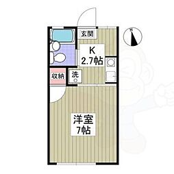 ラドミール 1Kの間取図画像