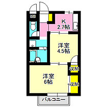 メゾンオザワ 103 ｜ 群馬県高崎市鼻高町（賃貸アパート2K・1階・32.40㎡） その2