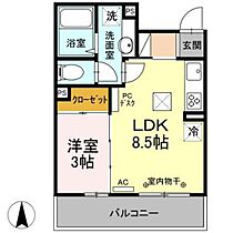 カルデア 103 ｜ 群馬県高崎市北通町（賃貸アパート1LDK・1階・30.00㎡） その2