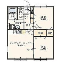 フォレスター 101 ｜ 群馬県高崎市中泉町（賃貸アパート2LDK・1階・47.55㎡） その2