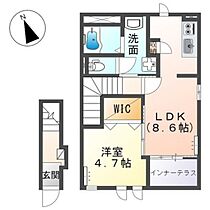 ウィステリア・II 203 ｜ 群馬県高崎市緑町1丁目（賃貸アパート1LDK・2階・42.34㎡） その2