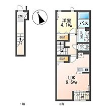 ウィステリア・I 203 ｜ 群馬県高崎市緑町1丁目（賃貸アパート1LDK・2階・42.82㎡） その2