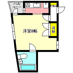 ハイツスプレンダー 1Kの間取図画像