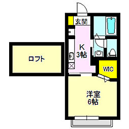 プラセール 1Kの間取図画像