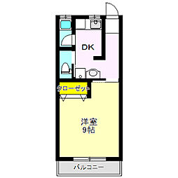 ヴィラ花みずき1 1DKの間取図画像