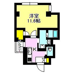パティオ高崎 1Kの間取図画像