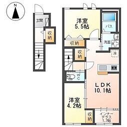 仮)高崎市上小鳥町T様新築アパートA棟 2階/206