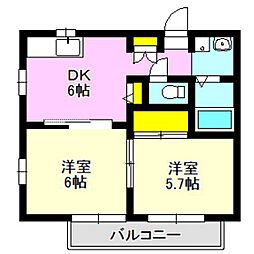 ガーデンクレスト 2階/B202