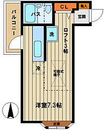 ファレ永福 ワンルームの間取図画像