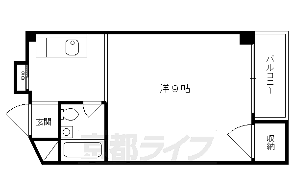 サン・ウェルス 302｜京都府京都市中京区福長町(賃貸マンション1K・3階・22.65㎡)の写真 その2