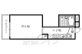 京都府京都市右京区西京極西池田町（賃貸マンション1K・3階・16.20㎡） その2