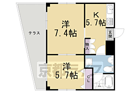 アントレー嵯峨野 101 ｜ 京都府京都市右京区嵯峨天龍寺車道町（賃貸マンション2K・1階・35.91㎡） その2