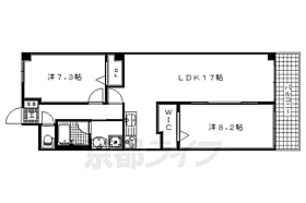 ｓａｗａｒａｂｉ御所 2E ｜ 京都府京都市上京区福長町（賃貸マンション2LDK・2階・75.14㎡） その2