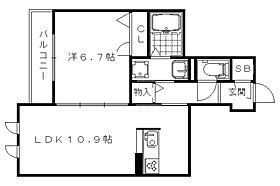 シャーメゾン太秦桂ヶ原 302 ｜ 京都府京都市右京区太秦桂ケ原町（賃貸マンション1LDK・3階・44.82㎡） その2