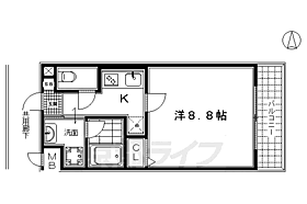 京都府京都市南区上鳥羽南花名町（賃貸マンション1K・1階・26.44㎡） その2