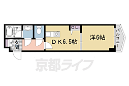 エスリード京都河原町 9階1DKの間取り