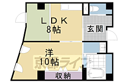 京阪本線 祇園四条駅 徒歩5分の賃貸マンション 5階1LDKの間取り