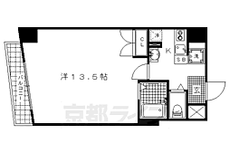 オーク西陣 1Kの間取図画像
