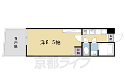 フラッティ谷口園町 103 1階1Kの間取り