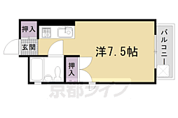 ツインヒル館 1Kの間取図画像