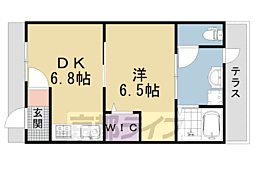 西院春栄町貸家 1DKの間取り