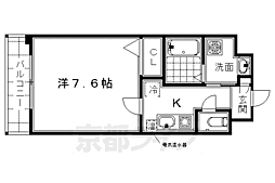 JR東海道・山陽本線 京都駅 徒歩12分の賃貸マンション 3階1Kの間取り